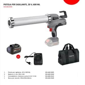 Kit Pistola per sigillante & adesivo 20 V, 600 ml