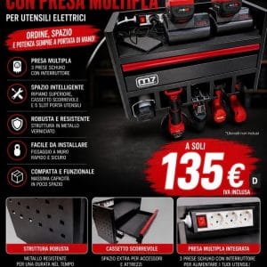 Mensola a muro con presa multipla